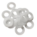 M8 x 16mm x 1mm White Nylon Flat Washer, Plastic Spacer Fastener, 250PCS