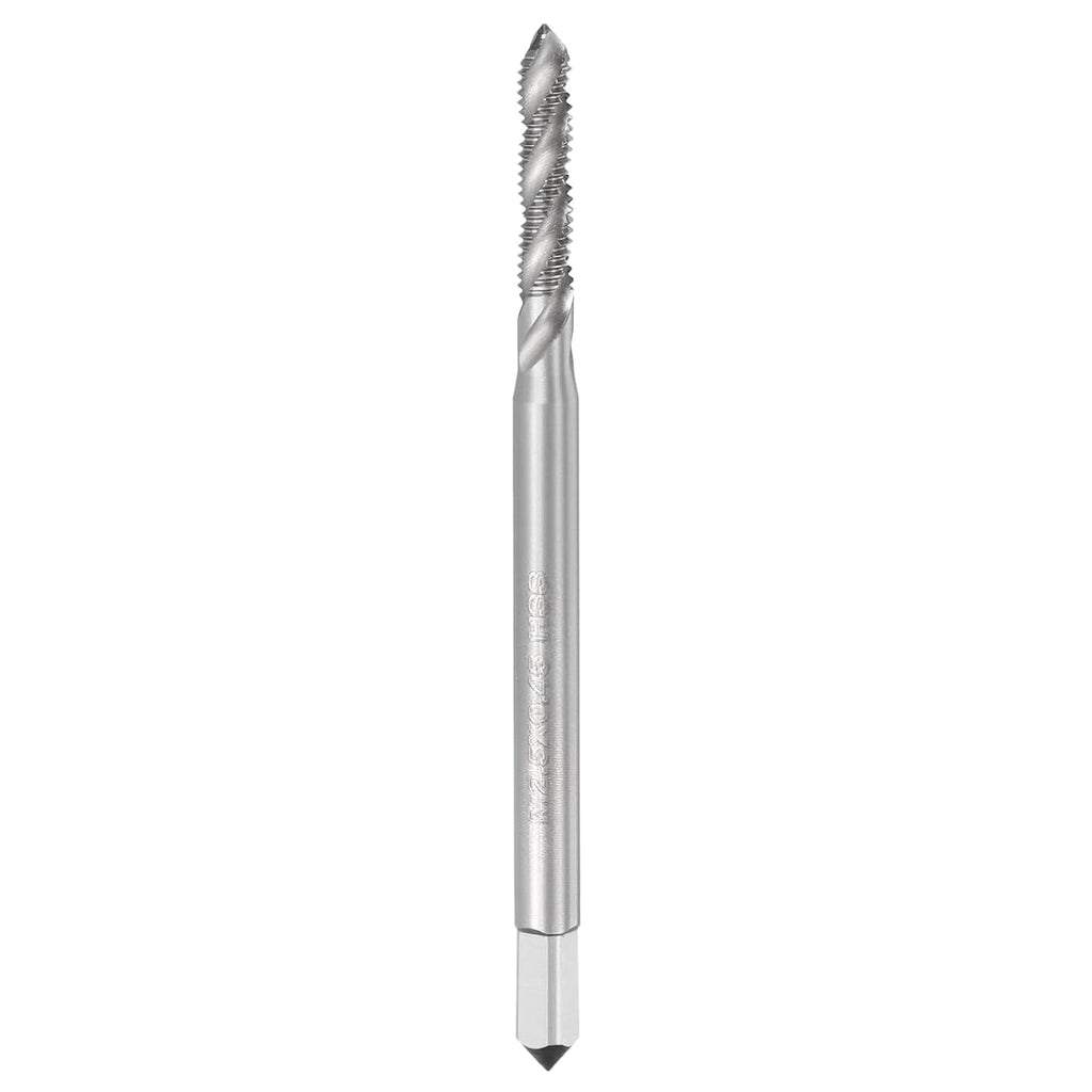 M2.5x0.45 Spiral Flute Thread Tap M2 High Speed Steel Polished