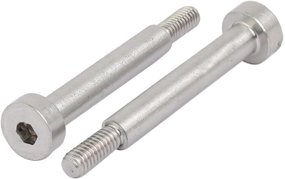 uxcell 5pcs 304 Stainless Steel Hex Socket Shoulder Bolt 5mm Shoulder Dia 30mm Shoulder Length M4 Thread