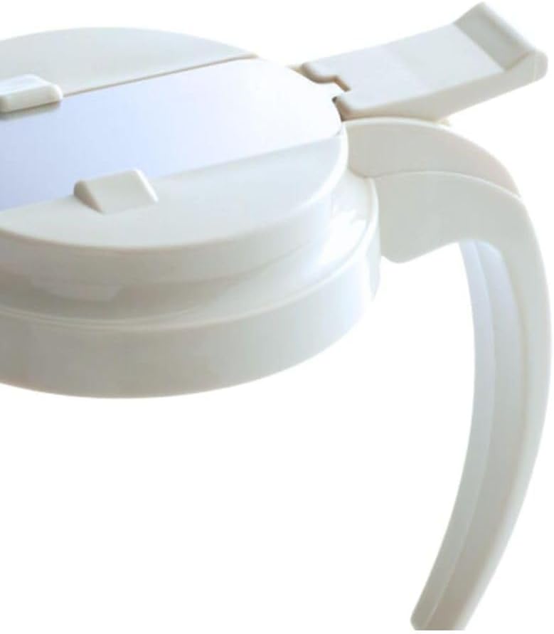 Syrup Dispenser Lid Replacement White Color Plastic Set of 4- Fits 32 and 48 oz Syrup Dispensers Easy Pour Spout