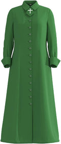 Clergy Women Roman Cassock Single Breasted Minister Choir Cassock Robe Clergy Pulpit Vestment