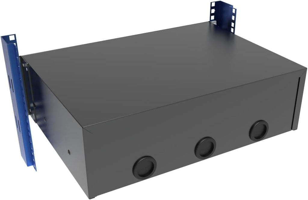 3U Server Cabinet Case 19" Rack Mount Lockable Drawer with Key