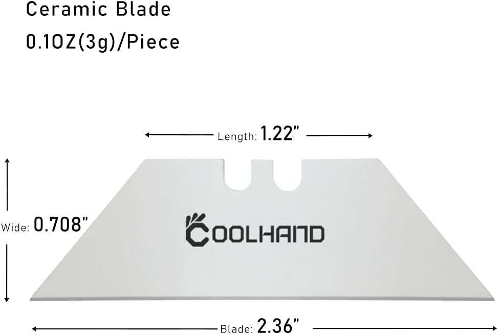 Zirconia Ceramic Utility Knife Blades 6 Pcs,Sharp&Rustproof