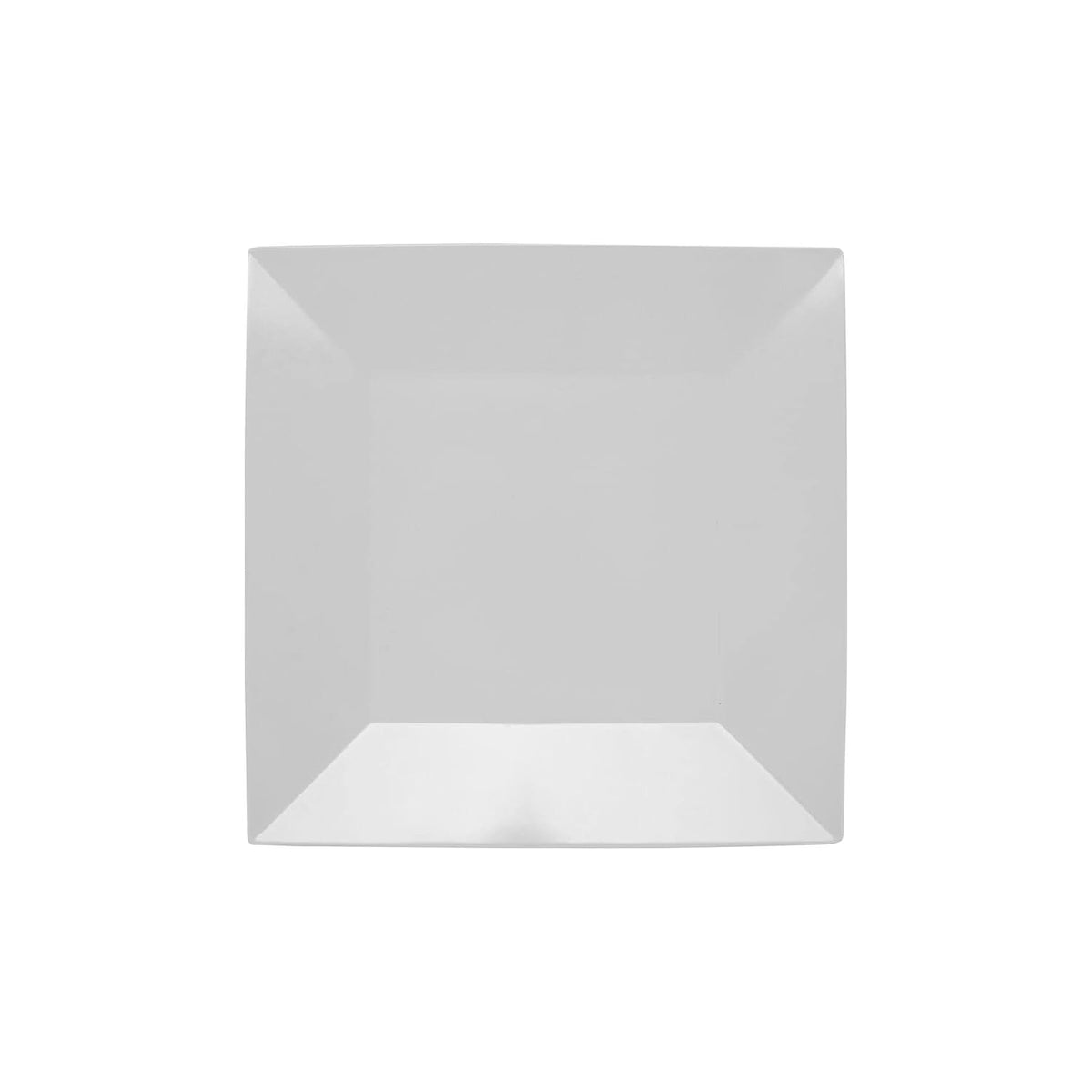 10" White Square Melamine Plate (Set of 12)