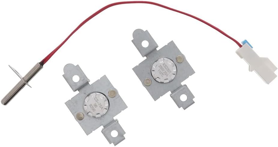 Dryer Thermostat Thermistor Kit for LG models CDE3379WD CDE3379WN CDG3389WD DLEX3700V00 DLEX3700W00 DLEX3875V DLEX3875W DLEX3885C DLEX3885W DLEX3900B DLEX4000B00 DLEX4000W DLEX4000W00