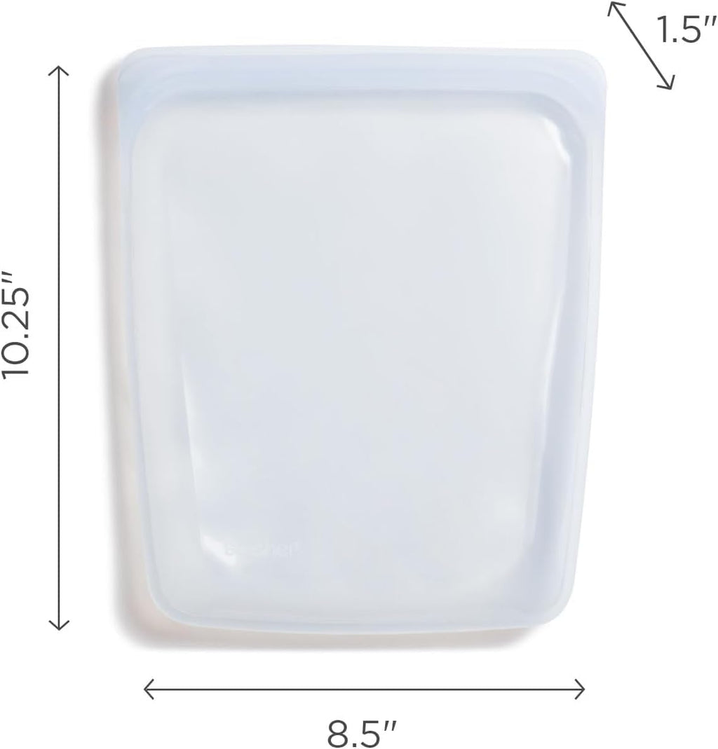 Reusable Half Gallon Silicone Food Storage Bag, Clear, 64 oz