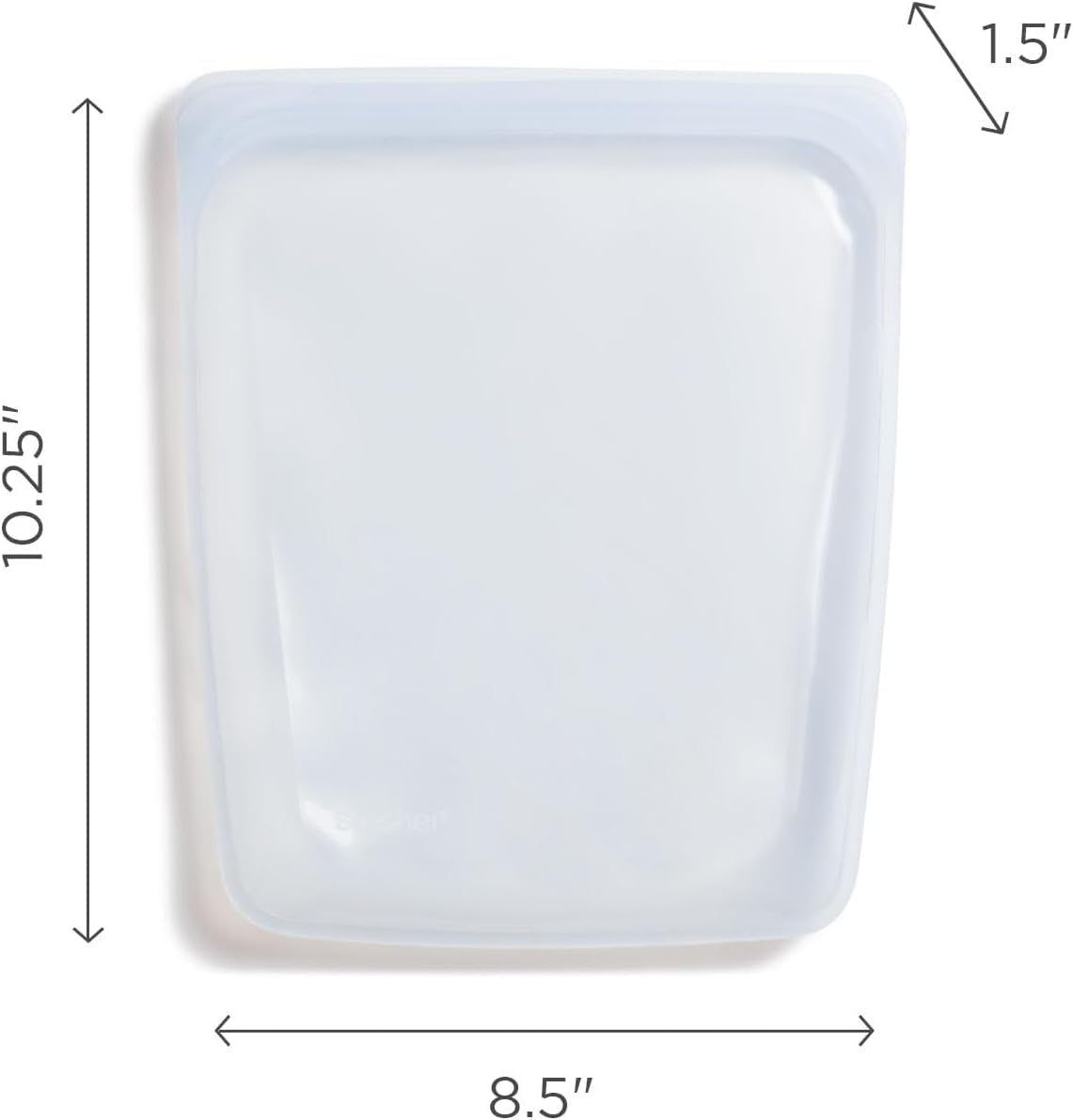 Reusable Half Gallon Silicone Food Storage Bag, Clear, 64 oz