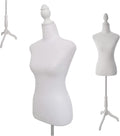 Female Dress Form Mannequin Torso with Wooden Tripod Stand 55-67 Inch Height Adjustable Mannequin Body for Sewing