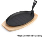 12-5/8" x 9" x 3/4" Oval Shape Wooden Fajita Underliner- Fajita Sizzle Griddle Wooden Base Fits 8-7/8" x 5-7/8"