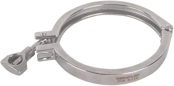 4" Sanitary Tri Clamp 304 Stainless Steel Clover Heavy Duty Pack of 1