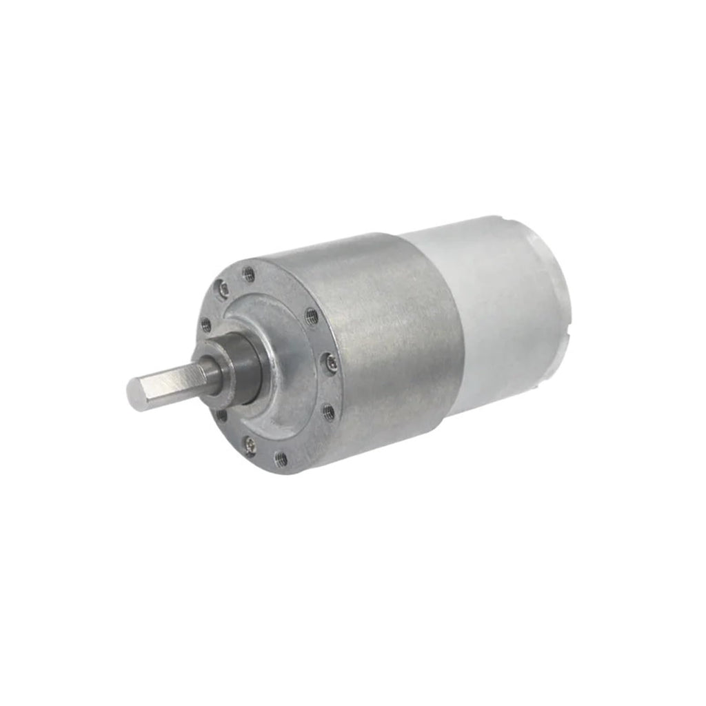 Hudew 12V 24V DC Gear Motor 37MM JGB37-3530 All Metal Gear Box 7 to 1600 RPM Gearmotor Motop High Torque Eccentric Shaft Geared Motor(1600 RPM,DC 24V)