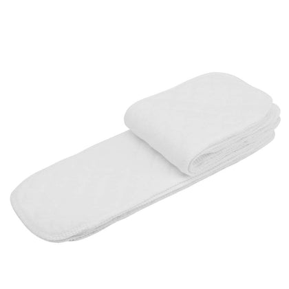 Nappy Liner Cloth Diaper Set - 10pcs, Organic Cotton, Soft and Breathable, Double Water Absorbency, Stitched to