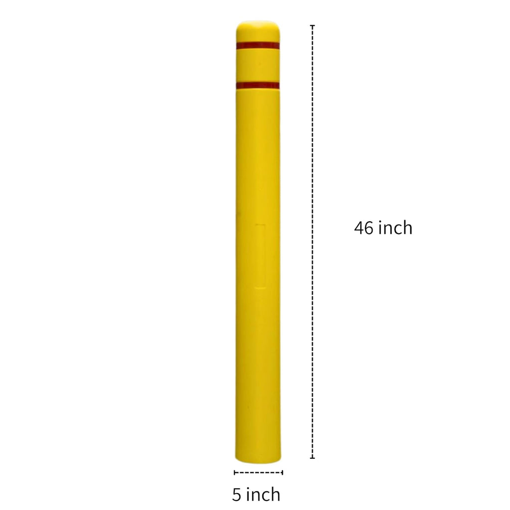 Durable Bollard Cover Heavy Duty Shell - Weather Resistant Anti-Collision - Universal Fit Parking Lot, Dock