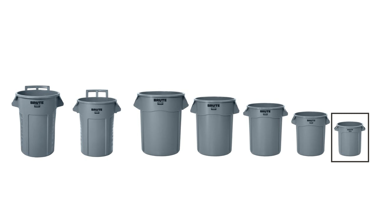 Brute Trash Can, Gray, 10-Gallon