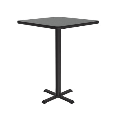 Correll 24" Square, 42" High Standing, Barstool Height Café & Break Room Bistro Table, Montana Granite HP Laminate