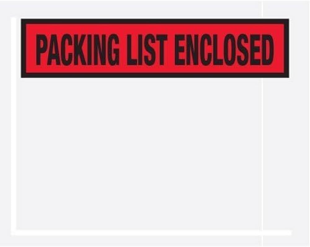 Box Partner 4-1/2" x 5-1/2" Red Packing List Enclosed Envelopes, 1000/ct