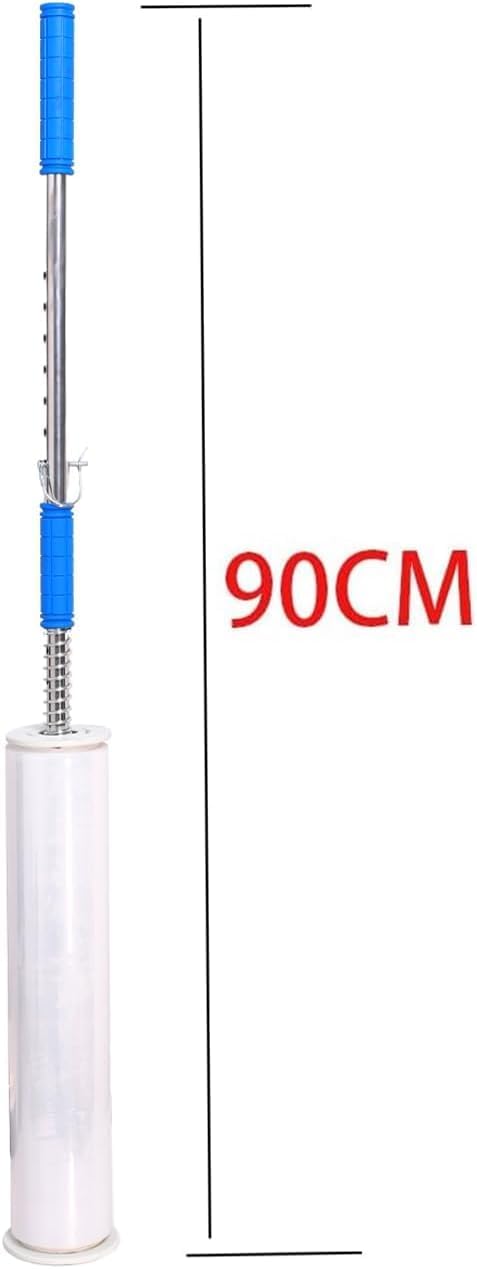 Long Handle Pallet Stretch Wrap Dispenser, Stretch Film Packing Machine Shrink Wrap Dispenser Holder, for Film Width