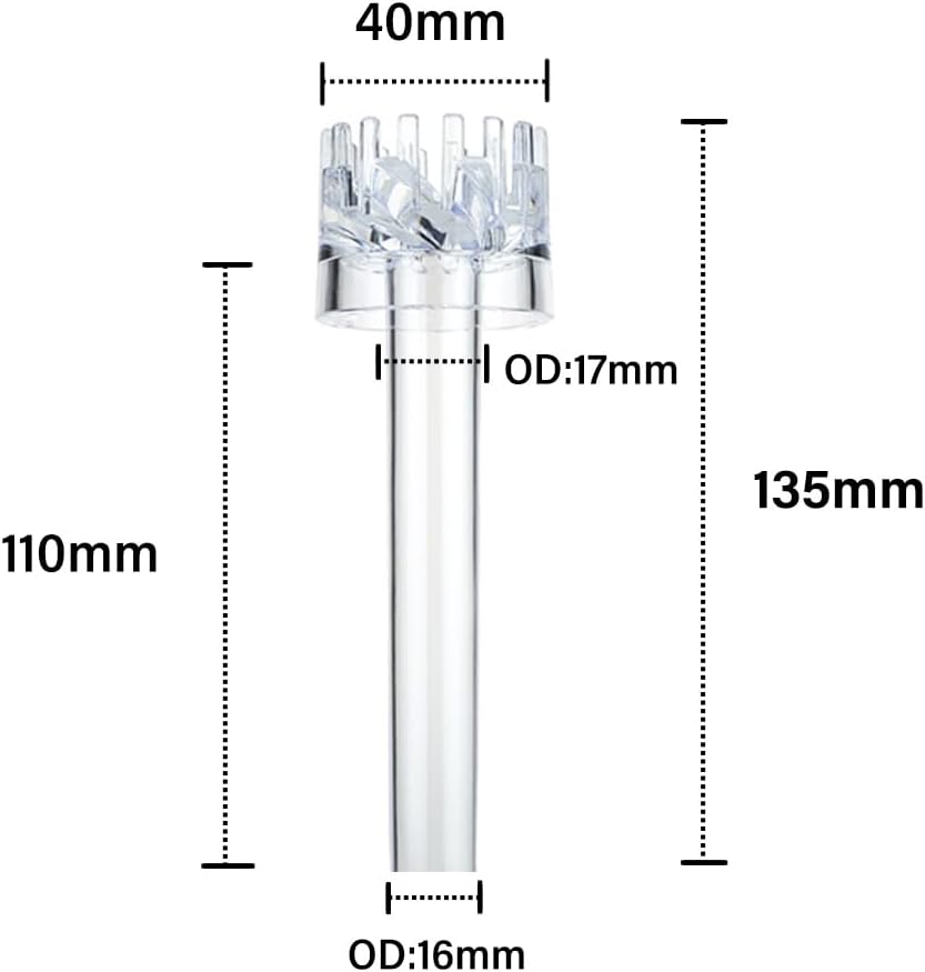 2-Pieces Self-Rotating Aquarium Surface Skimmer Accessories, Acrylic Oil Film Remover with Fine Filter Screen for