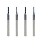 JIANXING 5/64" Carbide Square End Mill, 4 Flute, AlTiN Coating, 4 Pcs
