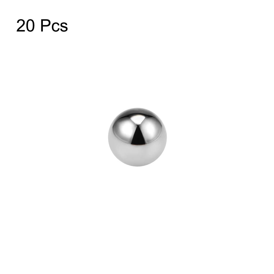 uxcell Precision Balls 1.5mm Solid Chrome Steel G10 for Ball Bearing Keychain Wheel 20pcs