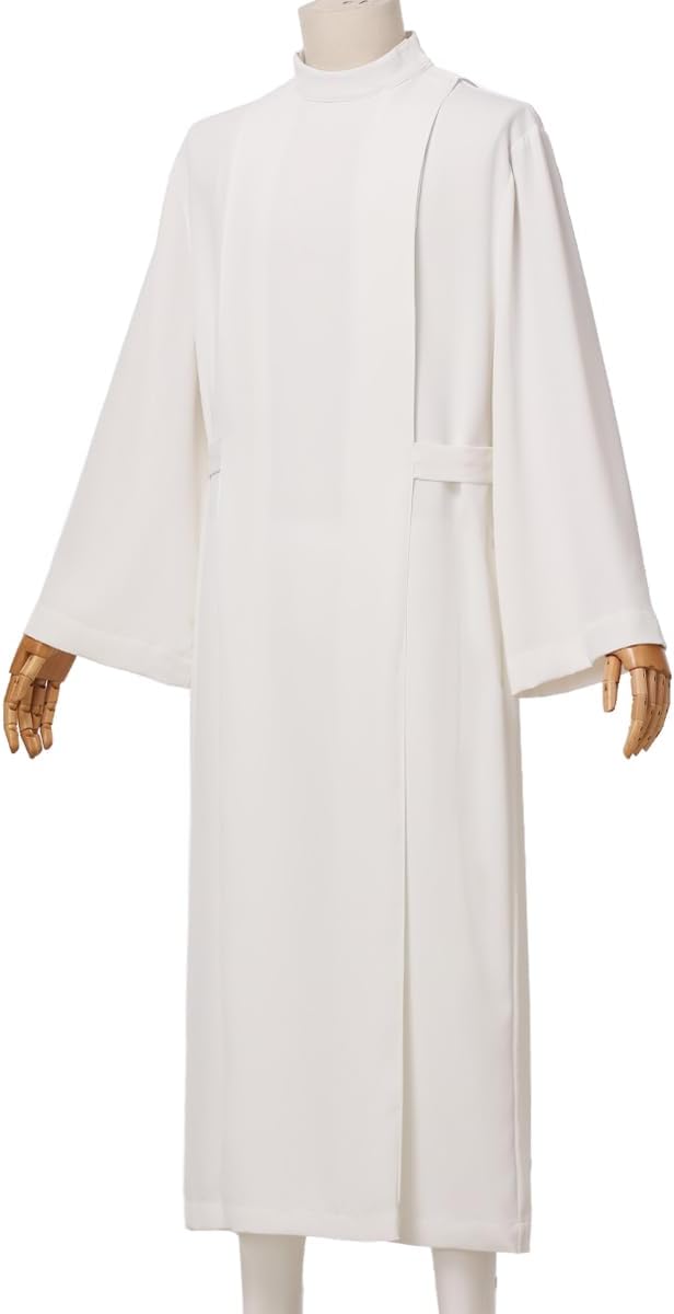 Priest Clergy Alb Pleats Front Wrap Alb Vestments