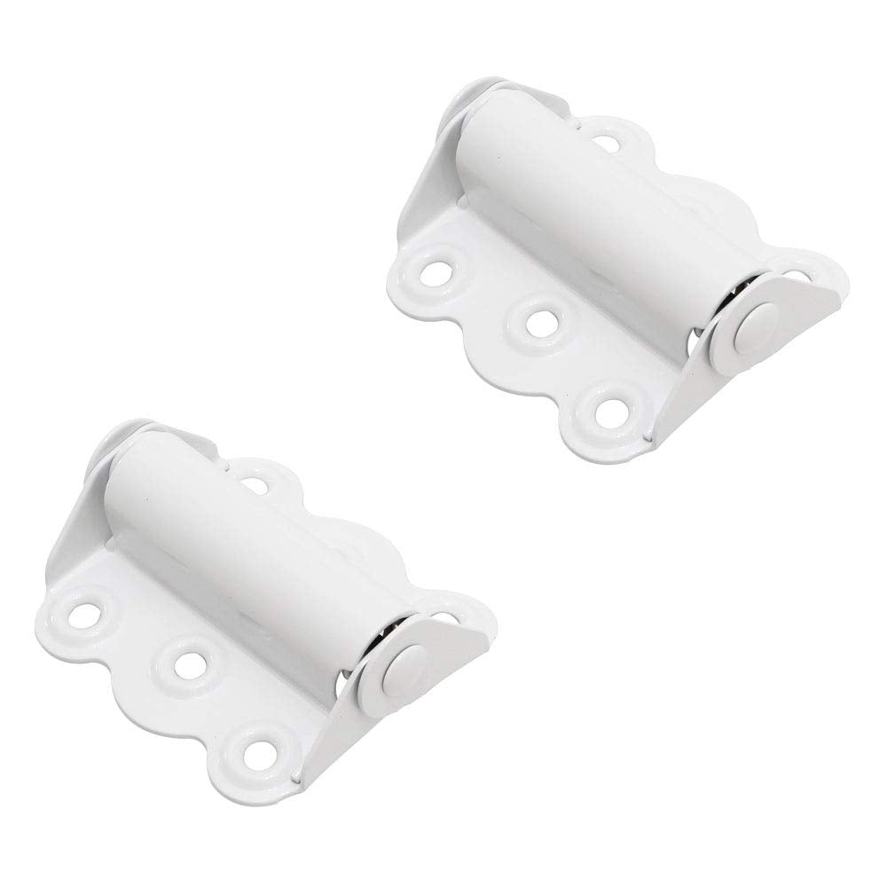 Screen Door Hinge Professional Grade Hardware Self-Closing Easy Install (2 Pack, White)