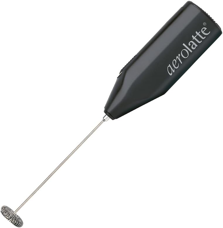 Milk Frother with Counter Stand, The Original Steam-Free Frother, Black