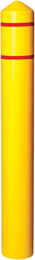 Bollard Covers for 6 Inch Poles - 56" Tall Bollard Post Sleeve | Durable Smooth HDPE Plastic - Trimmable Yellow