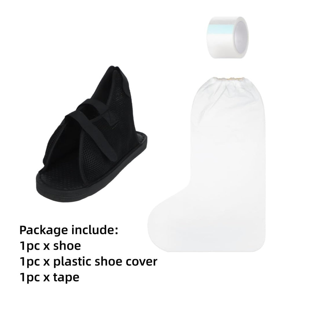 Post-Op Open Toe Plaster Cast Shoe Adjustable Walking Boot Cover Breathable Fracture Cast Protective Shoe Support