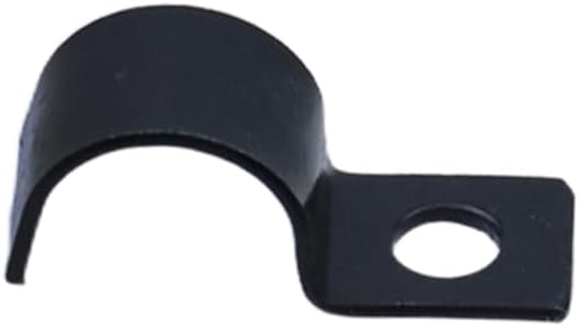 0.5 Inch Conduit Strap Clamps, Single Hole U Bracket, 60Pcs | Black Zinc Plated Iron, Heavy Duty