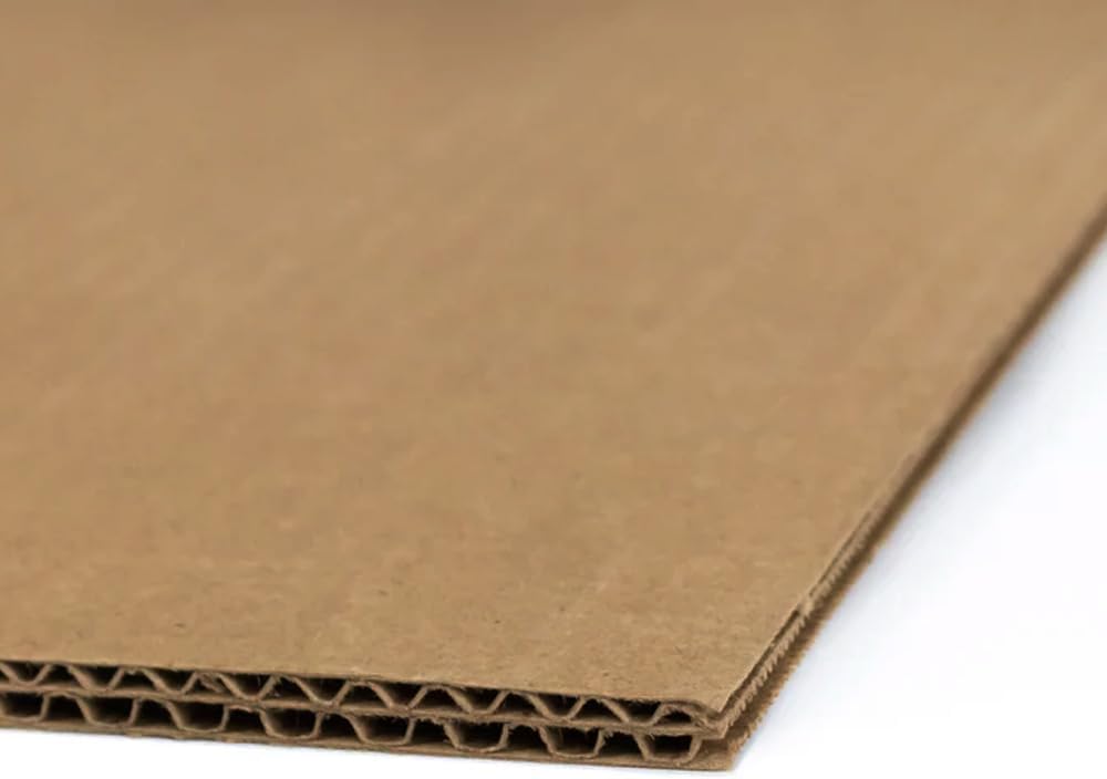 Double Wall Heavy Duty Corrugated Sheets Kraft, 18x20 Inch, 75 Pcs
