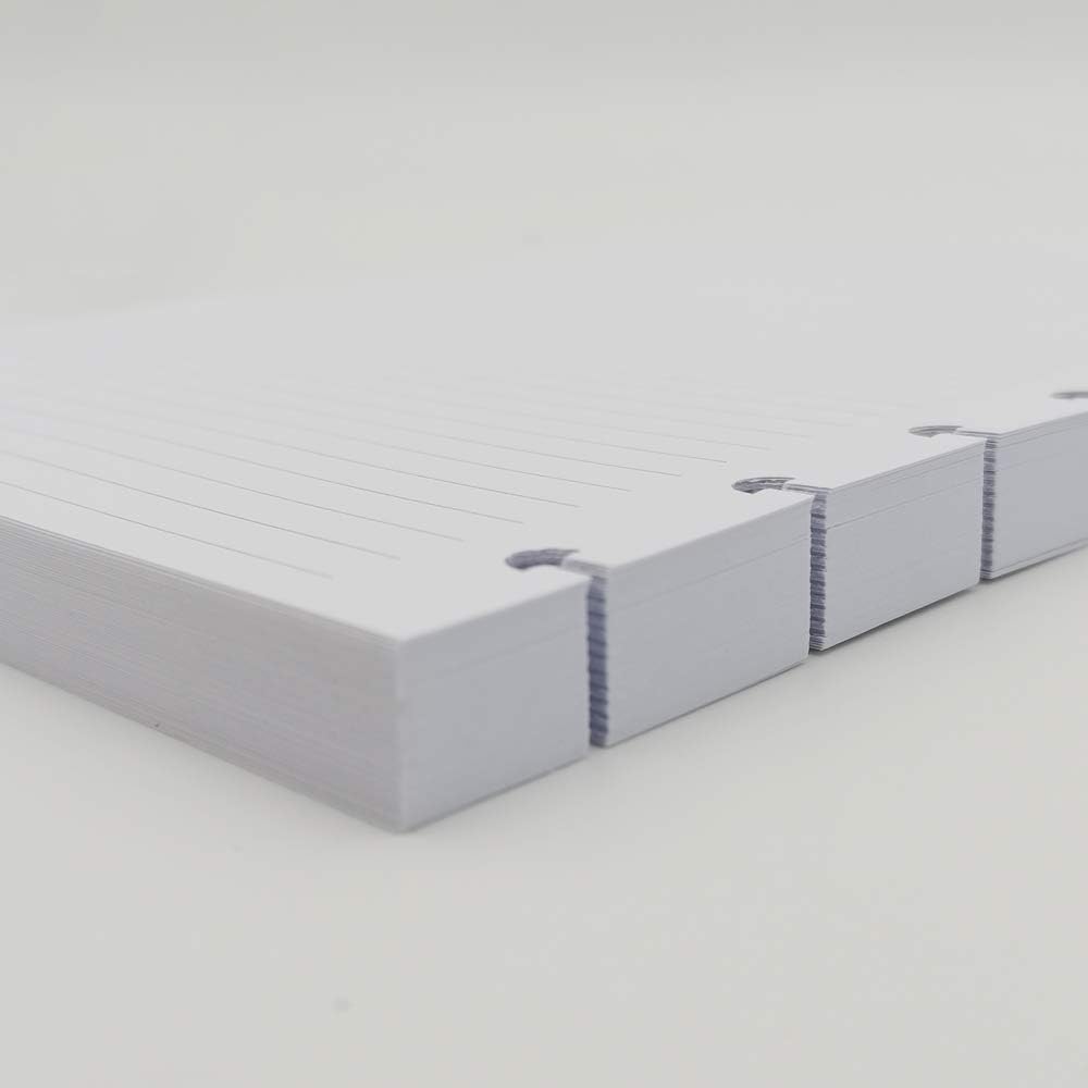 Junior Size Discbound Refill Paper - 8 Discs Discbound Paper, Lined Arc Paper Refill, 100gsm, Disc Paper Refill White