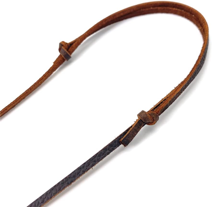 Glasses Necklace Sunglasses Holder Hanging Ring Leather Cord Adjustable Eyeglasses Strap Alloy Loop Ring