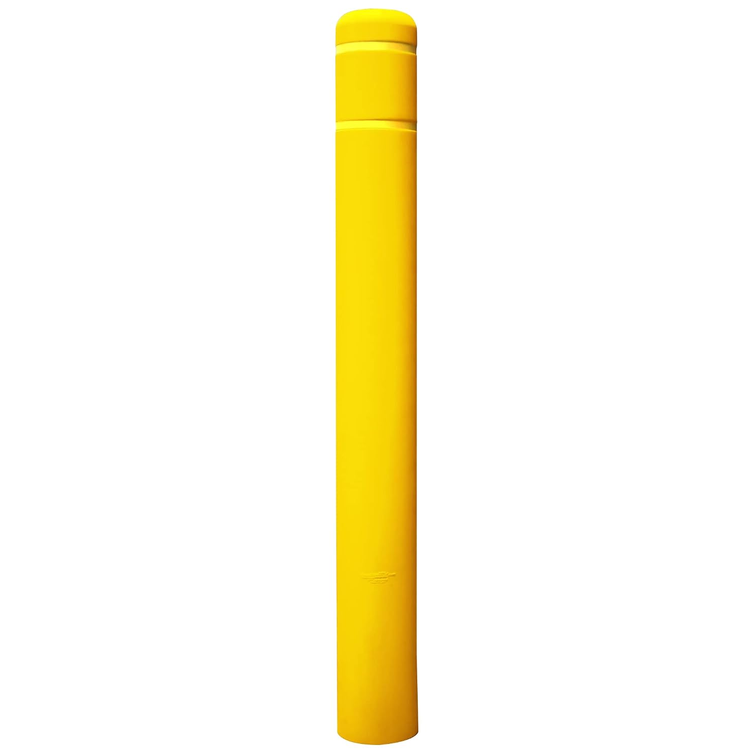 1/8" Yellow Safety Bollard Cover 6" with Yellow Stripes, 60" H. Installation Tape Included with Flat Top Bollard Post