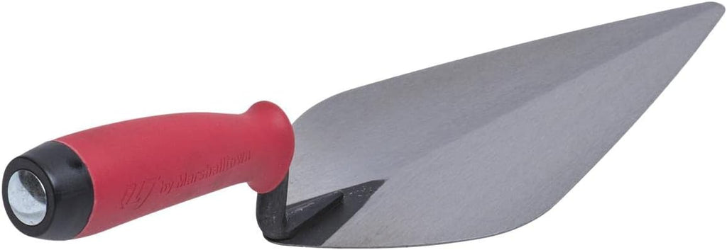 QLT London Brick Trowel, 12 x 5 Inch, Masonry Trowel | London Pattern Blade, Soft Grip Handle