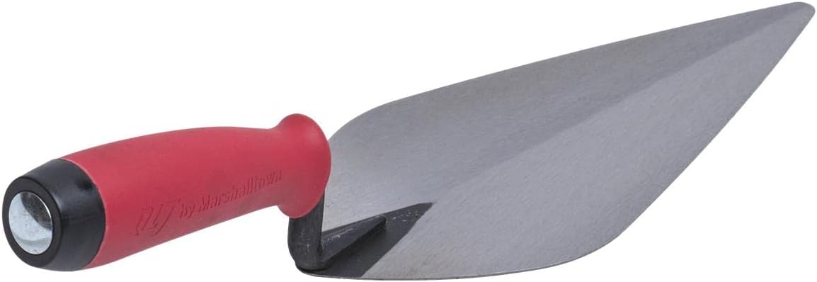 QLT London Brick Trowel, 12 x 5 Inch, Masonry Trowel | London Pattern Blade, Soft Grip Handle