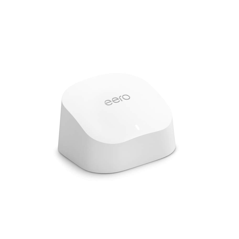 Amazon eero 6 mesh wifi router - Supports internet plans up to 900 Mbps, Coverage up to 1,500 sq. ft., Connect 75+