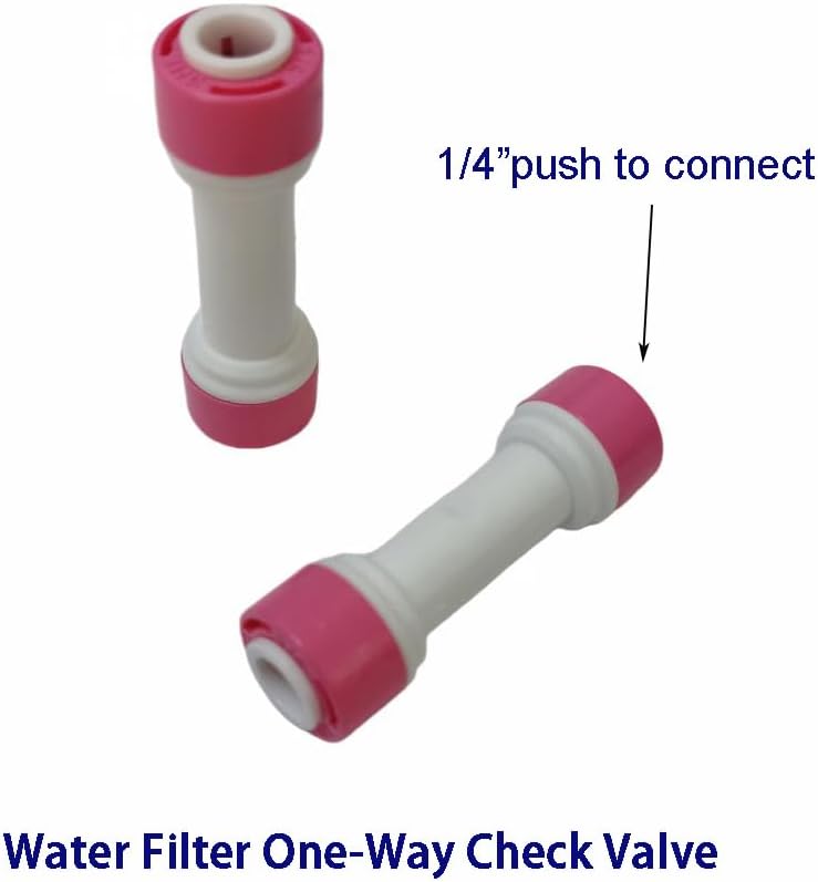 Malida 1/4" Quick Check Valve, One-Way Water Valve for RO System,5pack