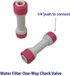 Malida 1/4" Quick Check Valve, One-Way Water Valve for RO System,5pack