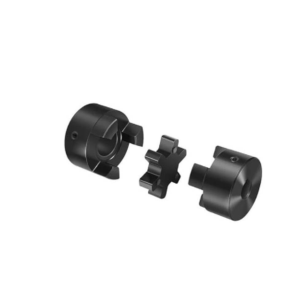 1" to 5/8" L100 Flexible 3-Piece L-Jaw Coupling Set, NBR Rubber Spider