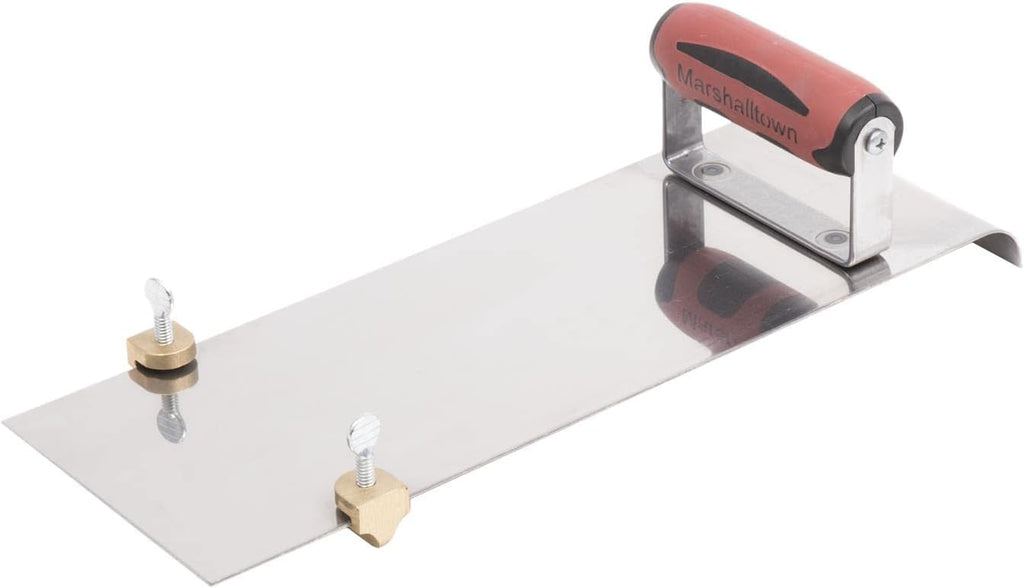 Stainless Steel Hand Edger, 1/2 Inch Radius, Assembled in USA | Adjustable Groover, 14 x 5 Inch Stainless Blade, 1/2