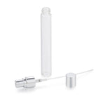 20Pcs 10ml Empty Clear Glass Mist Spray Bottle Refillable Mini Perfume Atomizer Travel Sample Bottle with Silver