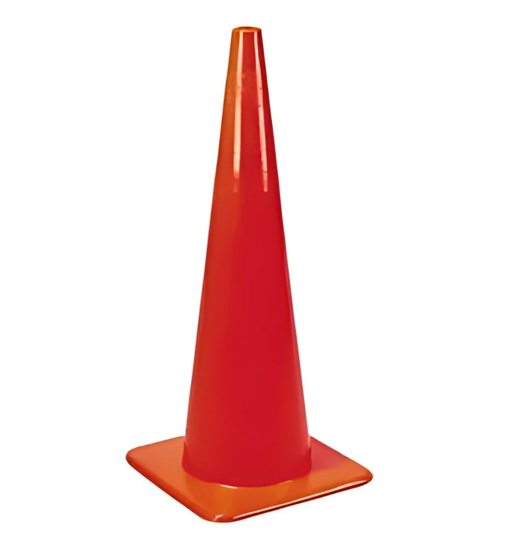 36" High, 15" Base Width, 10 Lb Orange Rigid PVC Traffic Cone