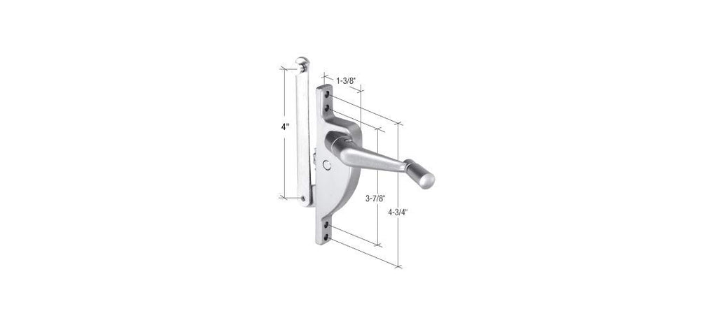 Right Hand Jalousie Window Operator; 4" Link