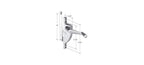 Right Hand Jalousie Window Operator; 4" Link