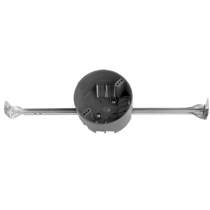 HXH Round Ceiling Electrical Box, 14"-22.5" Adjustable Bar, 1 Pack | 20 Cu.In. PVC Adjustable Electrical Box. Fits
