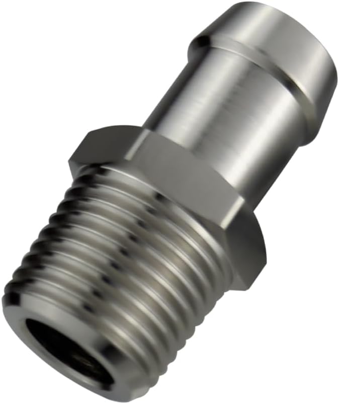 Heater Hose Fitting 1/2" NPT to 5/8" Barb Intake Manifold Adapter
