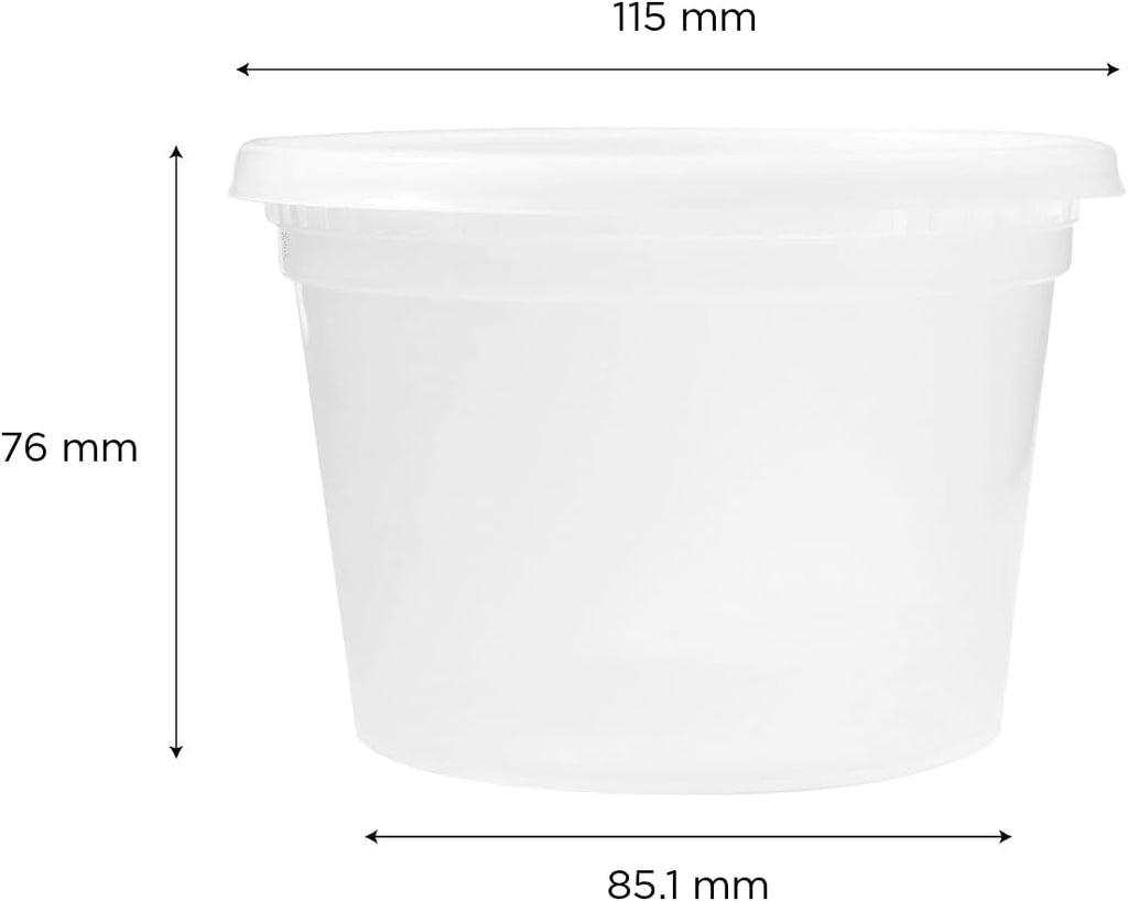 [16oz - 240 ct] Clear PP Injection Molded Round Deli Containers with Lids (FP-IMDC16-PP)
