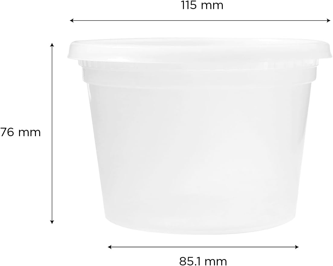 [16oz - 240 ct] Clear PP Injection Molded Round Deli Containers with Lids (FP-IMDC16-PP)