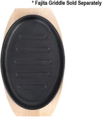 12-5/8" x 9" x 3/4" Oval Shape Wooden Fajita Underliner- Fajita Sizzle Griddle Wooden Base Fits 8-7/8" x 5-7/8"